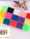 6000pcs 24 colors Refill Beads puzzle Crystal DIY water spray beads set ball games 3D handmade magic toys for children