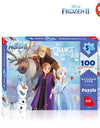 Disney Frozen 2 Carton Puzzle 100 Piece Flat Paper Puzzle Child Early Learning Educational Toys