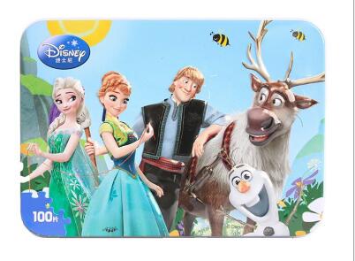 13 Style Disney Pixar Cars 3 Frozen Mickey 100 Slice Small Piece Puzzle Toy Children Wooden Jigsaw Puzzles Kids Educational Toys