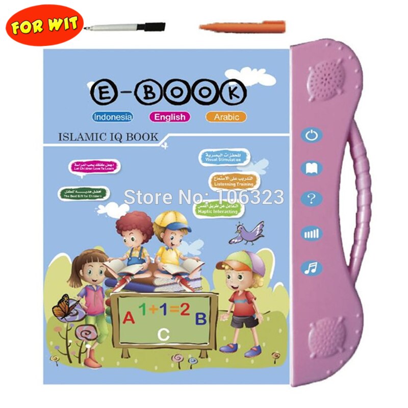 New Arrival Learning E-Book Toy, Indonesian English Arabic Study Machine, Indonesia Kid Preschool Educational, Islamic IQ e Book