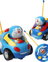 Baby boys girl Doraemon Remote Control Electric toys car kids RC Car High speed Cute cat Cartoon musical light child Car toy