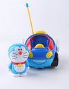 Baby boys girl Doraemon Remote Control Electric toys car kids RC Car High speed Cute cat Cartoon musical light child Car toy