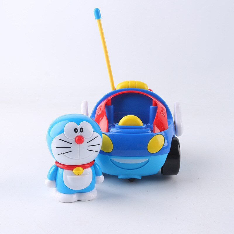 Baby boys girl Doraemon Remote Control Electric toys car kids RC Car High speed Cute cat Cartoon musical light child Car toy