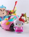 Baby boys girl Doraemon Remote Control Electric toys car kids RC Car High speed Cute cat Cartoon musical light child Car toy