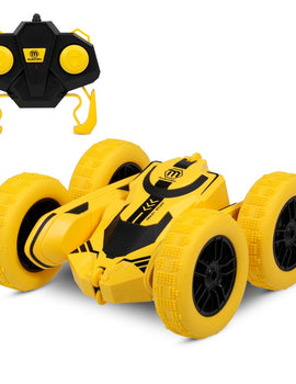 With 1pc battery chargeable 1:28 RC Stunt Car RC Car Tumbling 360 Degree Flips Double Sided Rotating Tumbling  toys for children