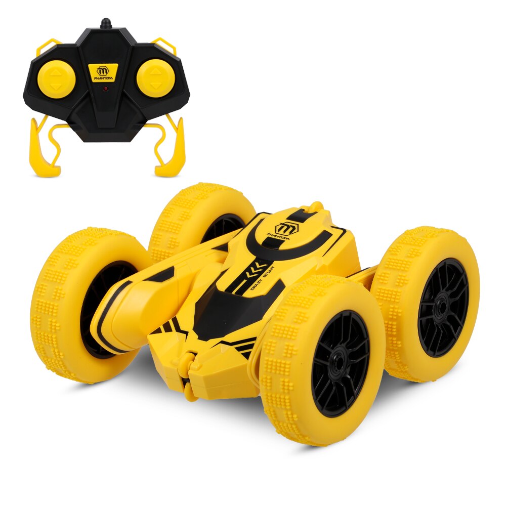 With 1pc battery chargeable 1:28 RC Stunt Car RC Car Tumbling 360 Degree Flips Double Sided Rotating Tumbling  toys for children