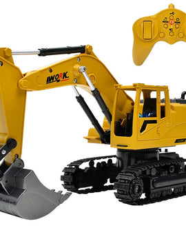 8CH Simulation toy RC excavator toys with Musical and light Children's Boys RC truck Beach toys RC Engineering car tractor