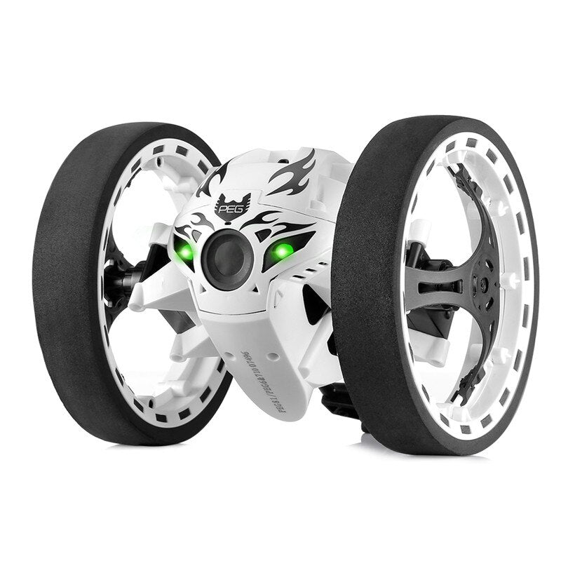 High Speed RC Car Bounce Jumping Car Cars Remote Control Toys Flexible Wheels Rotation Music LED Light Stunt Car Kids Gifts Toy