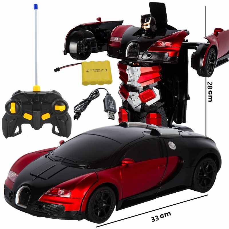 2019 1:12 RC Cars Cartoon Deformation Car Inertial Transformation Robots Toy for Children Baby Novelty Toys  Kid Gift
