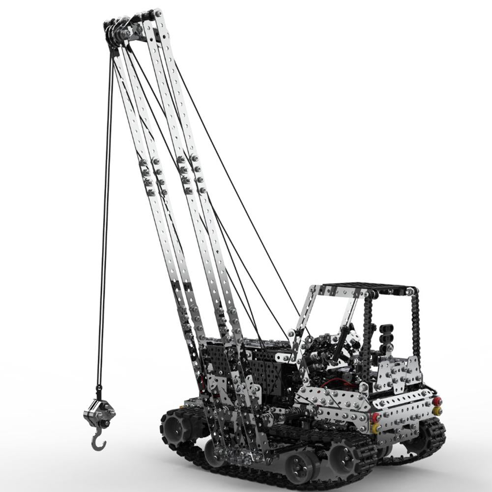 RCtown 2.4G 10CH RC Crane Children DIY Stainless Steel Assembled Vehicle Metal RC Car Model Assembly Toys For Kids