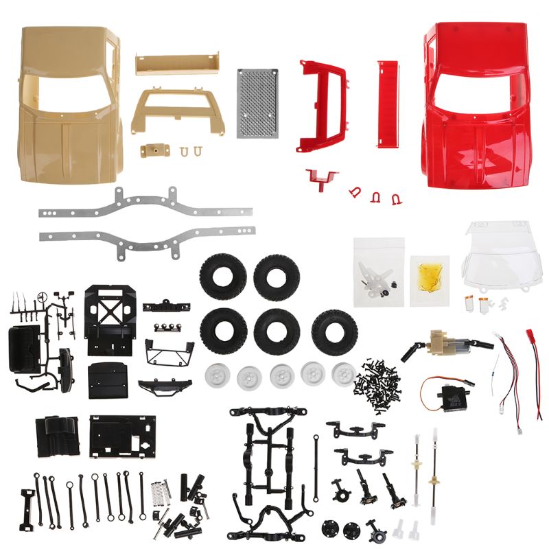 WPL C14 1:16 2CH 4WD 2.4G Off-Road Truck Electric RC Car 15km/H Top Speed KIT Children Mini Racing Cars Toys