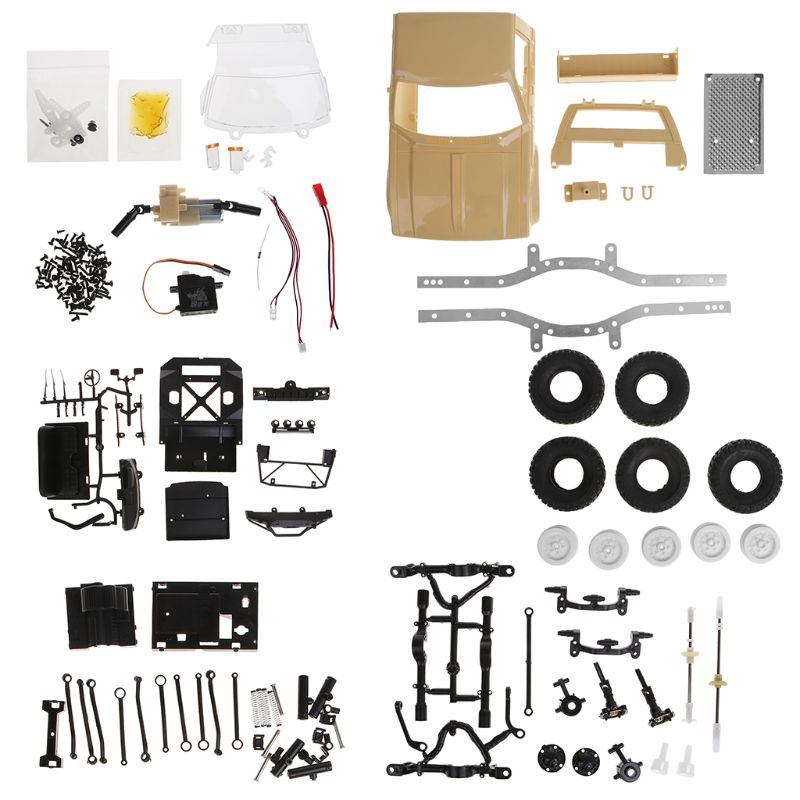 WPL C14 1:16 2CH 4WD 2.4G Off-Road Truck Electric RC Car 15km/H Top Speed KIT Children Mini Racing Cars Toys