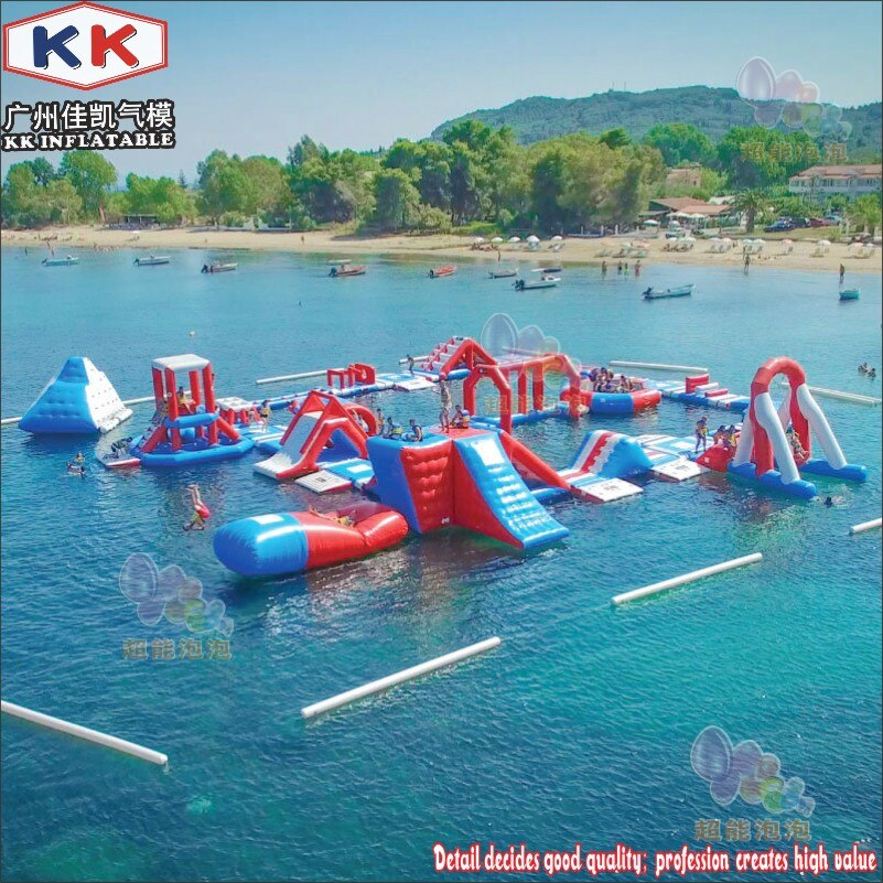 Outdoor Sea Bay Brazil Inflatable Fun Water Park Equipment / Giant Inflatable Commercial WP Design Build