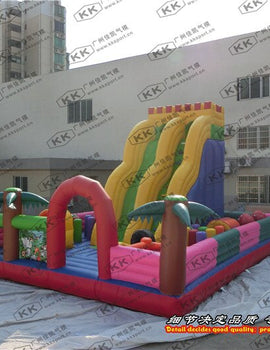 Kids Loved Amusement Park Games Equipment Customized PVC Tarpaulin Inflatable Fun City