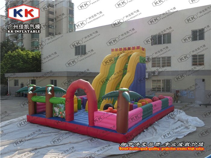 Kids Loved Amusement Park Games Equipment Customized PVC Tarpaulin Inflatable Fun City