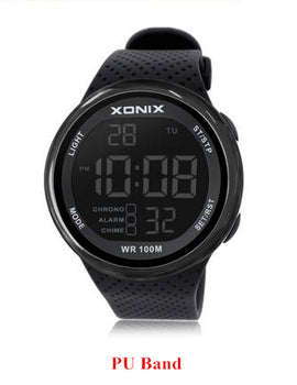 Hot!!! New Men Sports Hardlex Watches Waterproof 100m Outdoor Fun Multifunction Digital Watch Swimming Diving LED Wristwatch