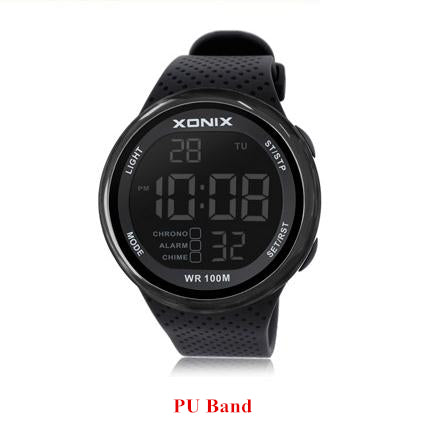 Hot!!! New Men Sports Hardlex Watches Waterproof 100m Outdoor Fun Multifunction Digital Watch Swimming Diving LED Wristwatch