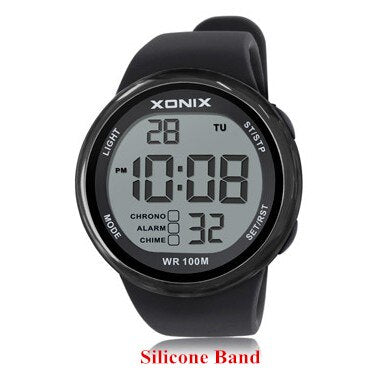 Hot!!! New Men Sports Hardlex Watches Waterproof 100m Outdoor Fun Multifunction Digital Watch Swimming Diving LED Wristwatch