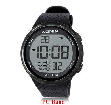 Hot!!! New Men Sports Hardlex Watches Waterproof 100m Outdoor Fun Multifunction Digital Watch Swimming Diving LED Wristwatch