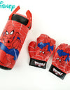 Disney Marvel Spiderman Cotton Gloves Sandbag Set Outdoor Fun Sports Kids Boxing Boys Toys For Chidren Beginner Birthday Gift