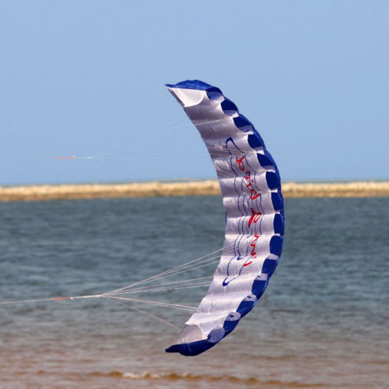 Outdoor Fun Sports Power Dual Line Stunt Parafoil Parachute Rainbow Sports Beach Surfing For Beginner