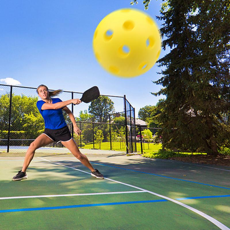 3pcs Hollow Out Sports Pickleball Set Accessories Outdoor Practice Fun Airflow Round Shape Lightweight Training Durable