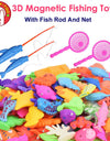 Magnetic Fishing Toys For Kids Miraculous Fish Toddler Games With Rod Net Tricks Fun Outdoor Fishing Stuff Toy For Children