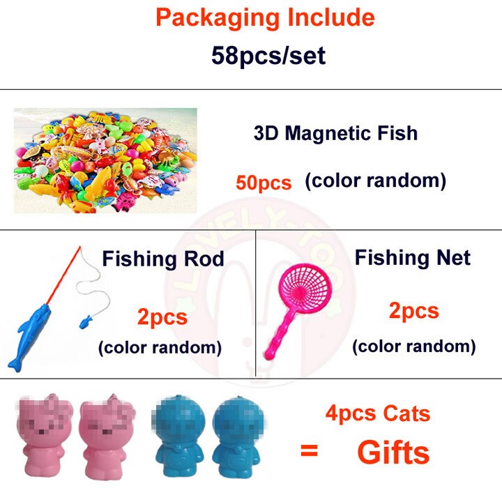 Magnetic Fishing Toys For Kids Miraculous Fish Toddler Games With Rod Net Tricks Fun Outdoor Fishing Stuff Toy For Children