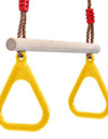 Kids Wooden Hand Rings Outdoor Swing Toy Gift Sports Fitness Children Supplies Garden Playground Fun Toy Accessories