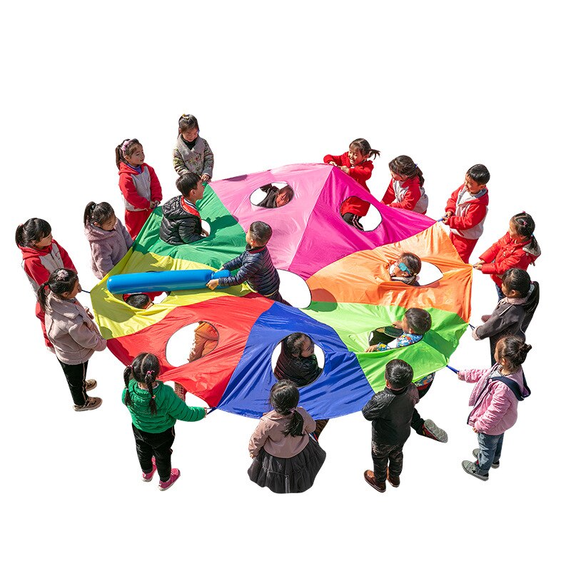 Whac-A-Mole Rainbow Umbrella Prachute Toy Kindergarten Parent-child Activities Game Props Children Kids Outdoor Fun Sports Toy