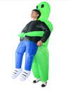 Outdoor Fun Inflatable Monster Costume Scary Green Alien Ride On Toys Cosplay Costume for Adult Funny creative children's toy