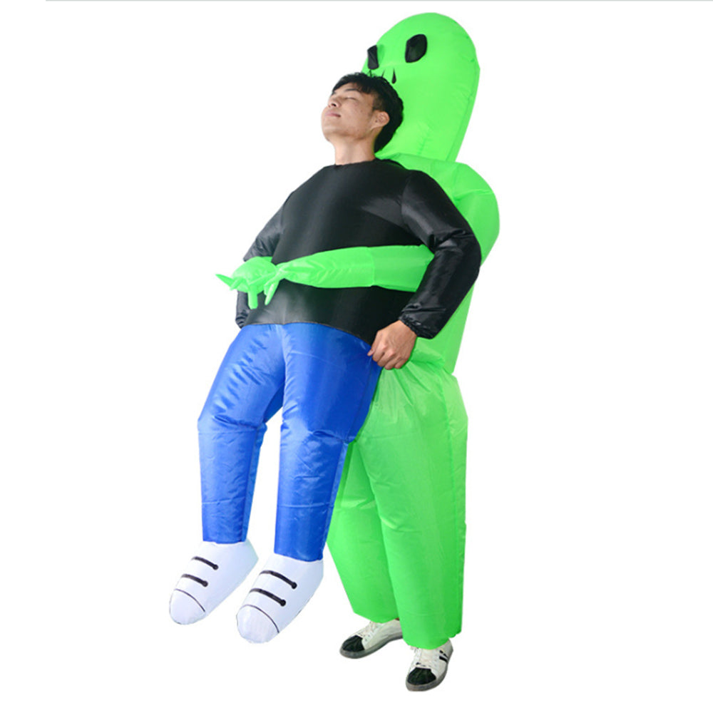Outdoor Fun Inflatable Monster Costume Scary Green Alien Ride On Toys Cosplay Costume for Adult Funny creative children's toy