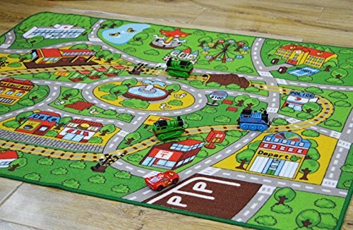 Toy Car Lover Popular Carpets Kids Room City Center Street Map Carpet for Home Living Room Baby Bedside Carpet Baby Crawling Mat