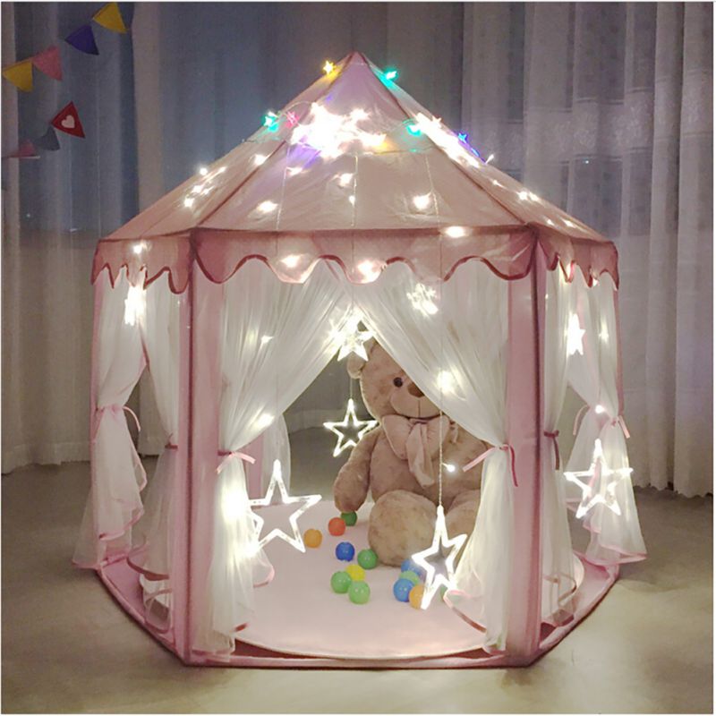 Outdoors House Kids Curtain Portable Kids Kids Play Curtains Garden Foldable Toys Tent popular Up Kids Girl Princess Castle