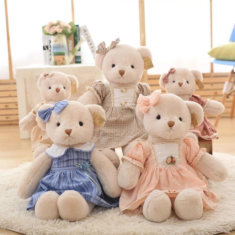 Popular plush toys kids toys soft new dress teddy bear boutique bear dolls girls boy gifts pelucia animals toys for children