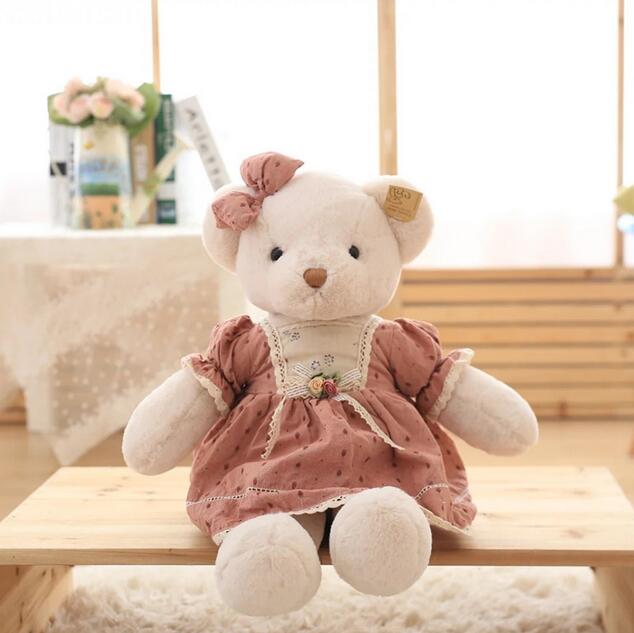 Popular plush toys kids toys soft new dress teddy bear boutique bear dolls girls boy gifts pelucia animals toys for children