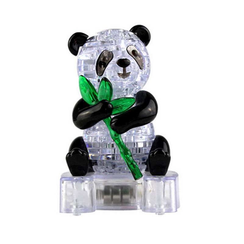 Crystal Cute Panda Model Puzzle Popular Kids Toys DIY Building Toy Gift Gadget 3D Puzzle