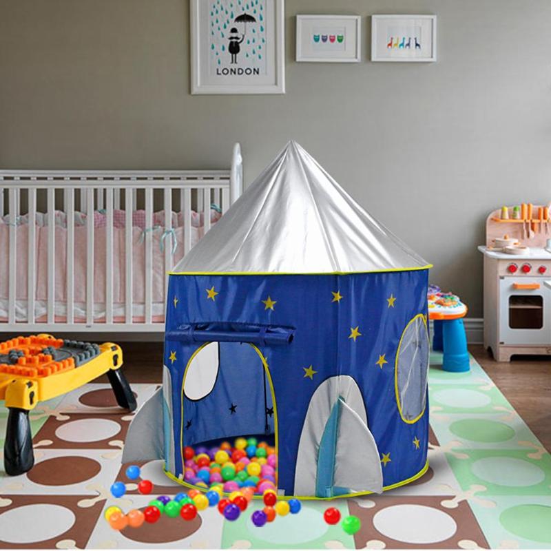 New Popular Cloth Outer Space Ship Folding Toy Tent Yurt Children Play House Kids Gifts Pop Up Foldable Outdoor Indoor bed