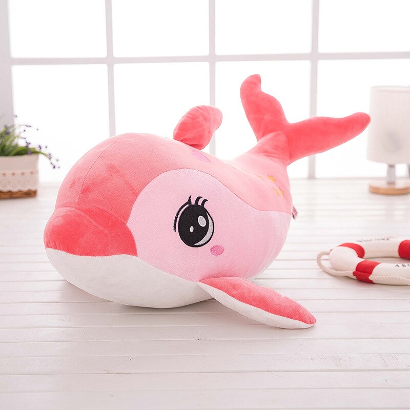 Furry Dolphin Soft Toys Stuffed Animals Cute Plush Soft Toy Popular New Soft Kids Plush Pillow Peluches Toys For Girls JJ60MR