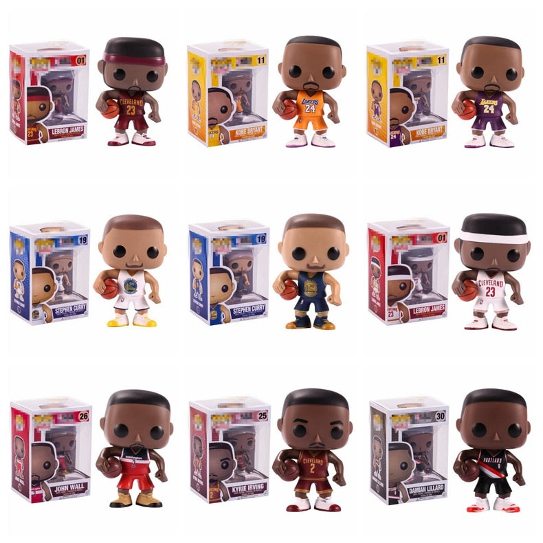 Basketball NBA Star James Kobe Stephen Curry Kyrie Irving John Wall Action Figure Collectible Model Toy for Fans Gifts