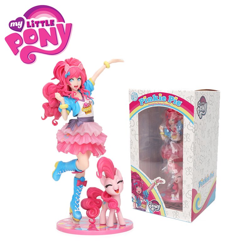 Exclusive 8-20cm My Little Pony Toys  Pinkie Pie Bishoujo Statue PVC Action Figures Collectible Model Dolls Toys