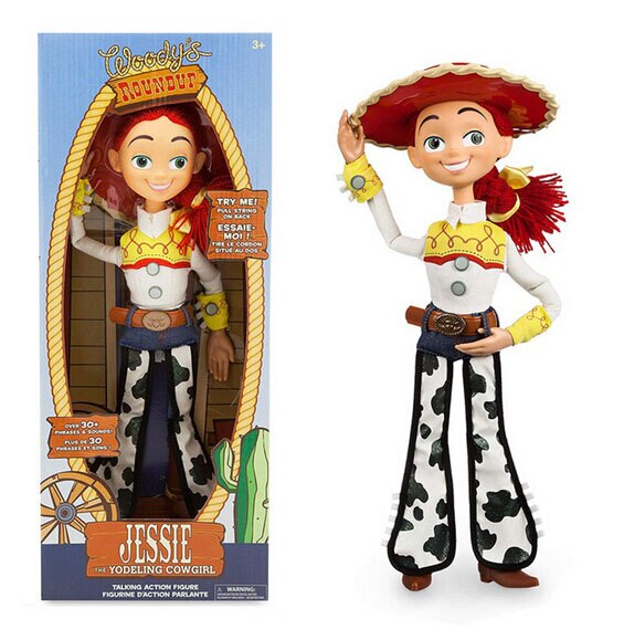 44cm Toy Story 4 Talking Woody Jessie BUZZ Lightyear PVC Action Toy Figures Model Speaking Sheriff Woody Collectible Doll Sound