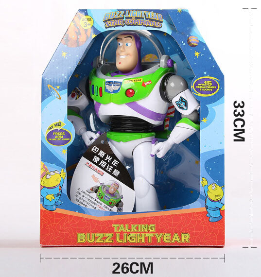 44cm Toy Story 4 Talking Woody Jessie BUZZ Lightyear PVC Action Toy Figures Model Speaking Sheriff Woody Collectible Doll Sound