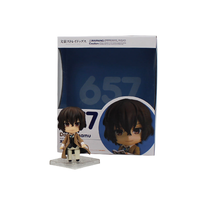 9cm Bungo Stray Dogs Figure Toys Dazai Osamu Nakahara Chuya PVC Action Figure Q version 657# 676# model toys for kids gifts