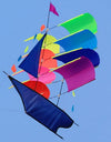 Free Shipping Outdoor Fun Sports  3D Stereo Sailboat Kite /Sailing Kites  With Handle And Line Good Flying