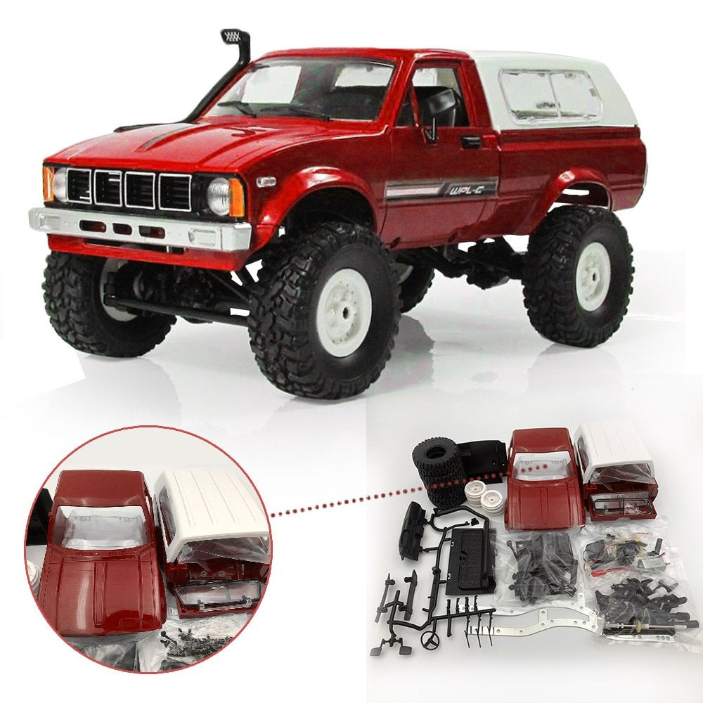 WPL C-24 C24 1/16 4WD 2.4G Military Truck Buggy Crawler Off Road RC Car 2CH RTR Toy Kit Without Electric Parts